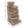 Gardeon Solar Water Feature Cascading Fountain, 4-Tier LED, 72CM Sandstone Polyresin, Indoor/Outdoor, Eco-Friendly