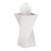 Gardeon 85CM Solar Fountain Bird Bath with LED Lights, Polyresin Twist Design, Maintenance-Free, Indoor/Outdoor Use