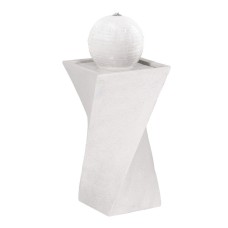 Gardeon 85CM Solar Fountain Bird Bath with LED Lights, Polyresin Twist Design, Maintenance-Free, Indoor/Outdoor Use