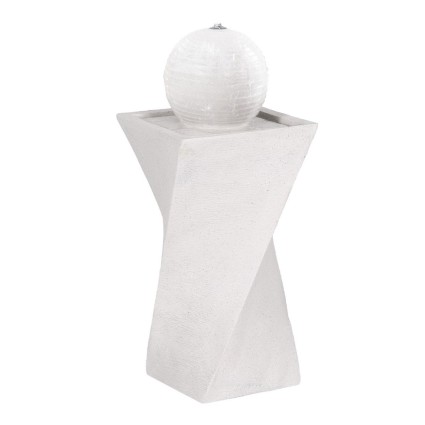 Gardeon 85CM Solar Fountain Bird Bath with LED Lights, Polyresin Twist Design, Maintenance-Free, Indoor/Outdoor Use
