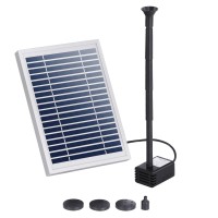 Gardeon Solar Pond Pump Submersible Water Fountain Kit - 4.4FT Lift, 250L/H Flow, 4 Nozzle Options, Energy-Efficient