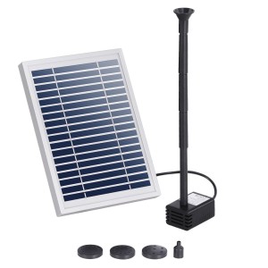 Gardeon Solar Pond Pump Submersible Water Fountain Kit - 4.4FT Lift, 250L/H Flow, 4 Nozzle Options, Energy-Efficient