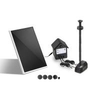 Gardeon Solar Pond Pump Fountain Kit: Submersible, 4ft Lift, LED Lights, Rechargeable Battery, Energy Efficient, 250L/H