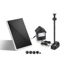 Gardeon Solar Pond Pump Fountain Kit: Submersible, 4ft Lift, LED Lights, Rechargeable Battery, Energy Efficient, 250L/H
