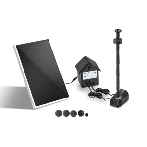 Gardeon Solar Pond Pump Fountain Kit: Submersible, 4ft Lift, LED Lights, Rechargeable Battery, Energy Efficient, 250L/H
