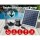 Gardeon Solar Pond Pump with Battery Kit, LED Lights, 610L/H Flow, Adjustable Height, Dual Nozzles, Indoor/Outdoor Use
