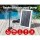 Gardeon Solar Pond Pump Submersible Water Fountain with Battery, LED Lights, Adjustable Height & 4 Nozzle Options