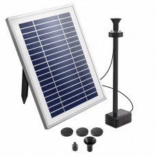Gardeon Solar Pond Pump Submersible Water Fountain with LED Lights, 4.3ft Lift, 250L/H Flow, 14hr Battery, Easy Setup
