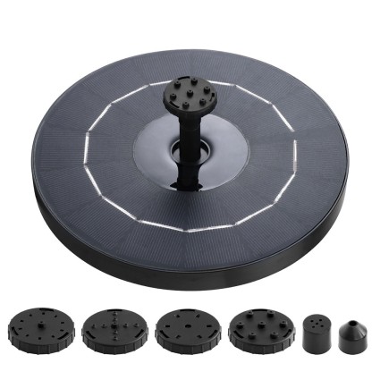 Gardeon Solar Pond Fountain Pump 250L/H - Durable DC Brushless, 6 Nozzle Options, Easy Setup & Maintenance, IP68 Rated