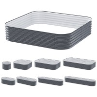 Greenfingers 9-in-1 Modular Planter Box, 40cm Height - Galvanised Steel, Rustproof, Easy Assembly, Versatile Sizes