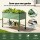 Green Fingers Mobile Elevated Garden Bed Kit, Galvanised Steel, 115x60x81cm, Locking Wheels, Storage Shelf, 100KG Load
