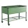Green Fingers Mobile Elevated Garden Bed Kit, Galvanised Steel, 115x60x81cm, Locking Wheels, Storage Shelf, 100KG Load