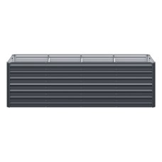 Green Fingers Galvanised Garden Bed 320x80x77cm - Durable, Rustproof Planter Box for Herbs, Vegetables & Flowers