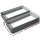 Green Fingers 2x Raised Garden Bed 210x90cm - Galvanised Steel, Anti-Rust, Rounded Edges, Aluminium Grey, Durable