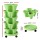 Green Fingers 5 Tier Vertical Garden Bed - Light Green, Stackable, with Drainage & Movable Casters for Urban Gardening
