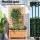 Green Fingers 2X Fir Wood Garden Bed 64x35x115cm with Trellis | Raised Planter Box for Vegetables & Flowers