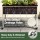 Green Fingers Mobile Raised Garden Bed 115cm White Elevated Planter 81cm Height with Wheels and Shelf