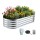 Green Fingers Raised Garden Bed Galvanised Oval Metal Planter Box Large 120x60x30cm Silver Durable Outdoor
