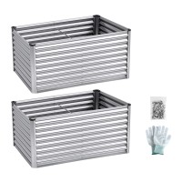 Green Fingers 2-in-1 Modular Galvanised Raised Garden Bed 240x80x60cm Rust Resistant Large Planter Box