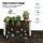 Green Fingers Round Galvanised Raised Garden Bed 2 Pack 60cm x 30cm White Rust Resistant Metal Planters