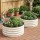 Green Fingers Round Galvanised Raised Garden Bed 2 Pack 60cm x 30cm White Rust Resistant Metal Planters