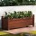 Green Fingers Raised Wooden Garden Bed Planter Box 90x30x33cm Brown Solid Fir Wood Liner Drainage Base