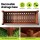 Green Fingers Raised Wooden Garden Bed Planter Box 90x30x33cm Brown Solid Fir Wood Liner Drainage Base