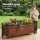Green Fingers Raised Wooden Garden Bed Planter Box 90x30x33cm Brown Solid Fir Wood Liner Drainage Base