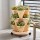 Green Fingers 3 Tier Stackable Vertical Planter Tower with Wheels Beige Self Watering Strawberry Pot