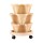 Green Fingers 3 Tier Stackable Vertical Planter Tower with Wheels Beige Self Watering Strawberry Pot