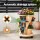 Green Fingers 3 Tier Stackable Vertical Planter Tower with Wheels Beige Self Watering Strawberry Pot