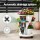 Green Fingers 3 Tier Stackable Vertical Planter Tower with Wheels White Self Watering Strawberry Pot for Indoor Outdoor