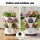 Green Fingers 3 Tier Stackable Vertical Planter Tower with Wheels White Self Watering Strawberry Pot for Indoor Outdoor