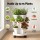 Green Fingers 3 Tier Stackable Vertical Planter Tower with Wheels White Self Watering Strawberry Pot for Indoor Outdoor