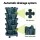 Greenfingers 5 Tier Stackable Garden Bed - Plastic Planters with Auto Drainage & Casters for Indoor/Outdoor Use