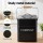 Gardeon 5L Compost Bin Kitchen Countertop Food Waste Caddy Black Ventilated Lid Wooden Handle Galvanised Iron
