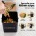 Gardeon 5L Compost Bin Kitchen Countertop Food Waste Caddy Black Ventilated Lid Wooden Handle Galvanised Iron