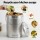 Gardeon 6L Stainless Steel Kitchen Compost Bin Countertop Caddy Ventilated Lid Odour Control Silver Matte