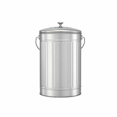 Gardeon 6L Stainless Steel Kitchen Compost Bin Countertop Caddy Ventilated Lid Odour Control Silver Matte