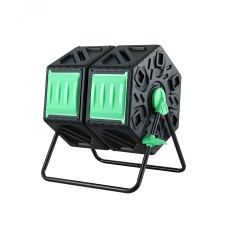 Gardeon 130L Dual-Chamber Compost Bin Tumbler Rotating Composter 360° Easy Tumbling Fast Cycle 4–6 Weeks