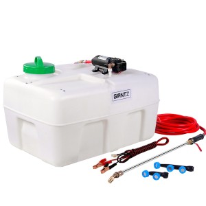 Giantz 50L ATV Weed Sprayer, 80 PSI, 3 Nozzles, 6m Hose, 12V Battery Compatible, Rustproof Design for Eff