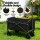 Gardeon Folding Garden Cart: Steel Frame, Oxford Cloth, 360° Wheels, Adjustable Handle, 32kg Capacity, 35x59x58cm, Black