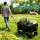 Gardeon Folding Garden Cart: Steel Frame, Oxford Cloth, 360° Wheels, Adjustable Handle, 32kg Capacity, 35x59x58cm, Black