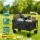 Gardeon Folding Garden Cart: Black Steel Frame, Oxford Cloth, All-Terrain Wheels, 73x49x65.5cm - Perfect for Outdoors