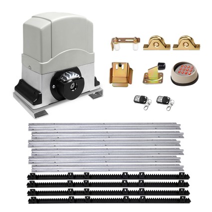 LockMaster 1200KG Electric Sliding Gate Opener with Keypad, Remote Control, and Auto-Close for 4M Gates