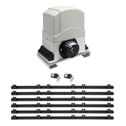 LockMaster Automatic Sliding Gate Opener Kit - 6M Length, 1200KG Capacity, Eco-Friendly, Safe, with Remote Control