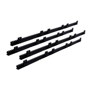 LockMaster Heavy Duty Sliding Gate Opener Rack Kit - 4x1M Nylon-Reinforced Steel Core, Ultra-Quiet, Black, Easy Install