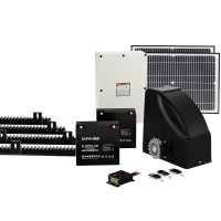 LockMaster 40W Solar Sliding Gate Opener Kit, 600KG Capacity, 6M Length, Gentle Start/Stop, Auto-Close, 3 Remotes