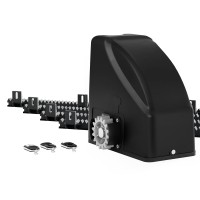 LockMaster Solar-Powered Sliding Gate Opener Kit - 600KG Capacity, 6M Length, 3 Remotes, Auto-Close, Weatherproof