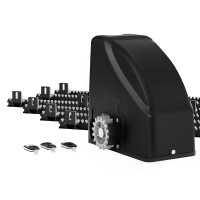 LockMaster Solar-Powered Automatic Sliding Gate Opener Kit, 600KG Capacity, 6M Length, 3 Remotes, Weather Resistant